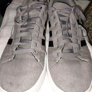 Adidas Gray and Black Sneakers with Classic Design Mens Size 11